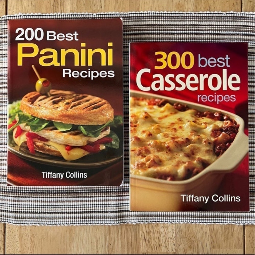 2 Tiffany Collins Recipe Books ~ Casserole & Panini